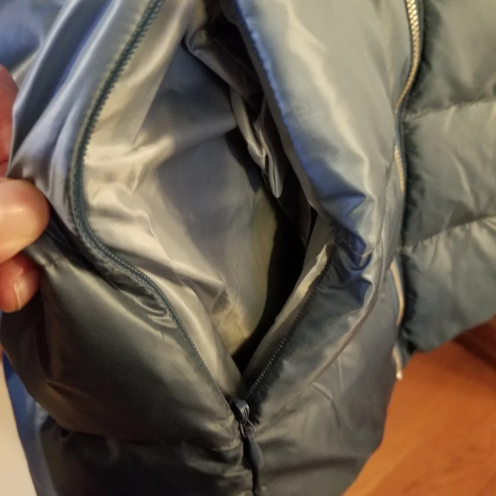 Used once after purchase women’s Sundance Ombre Blue Puffer Jacket XL - Picture 4 of 7